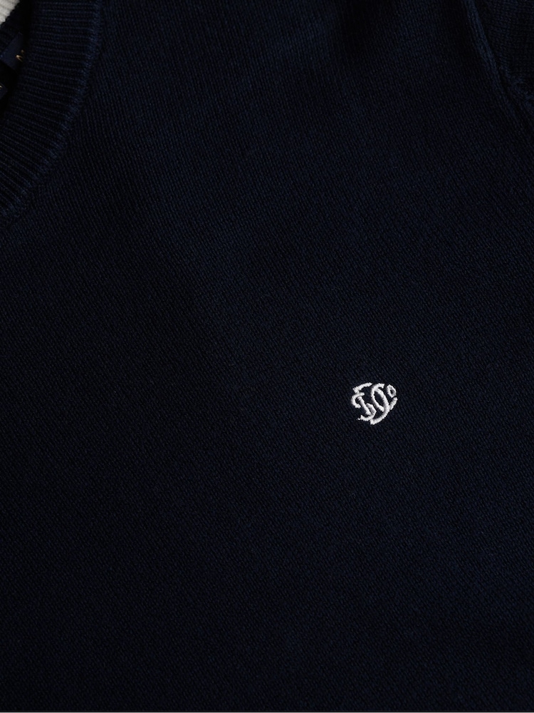 Superdry Navy Blue Crew Neck Essential Cotton Jumper - Image 7 of 7