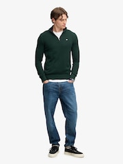 أخضر - كنزة Prep Essential قطنية بنصف سحاب من Superdry - صورة 3 من 4