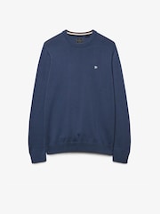 Superdry Blue Prep Essential Cotton Jumper - Image 6 of 8