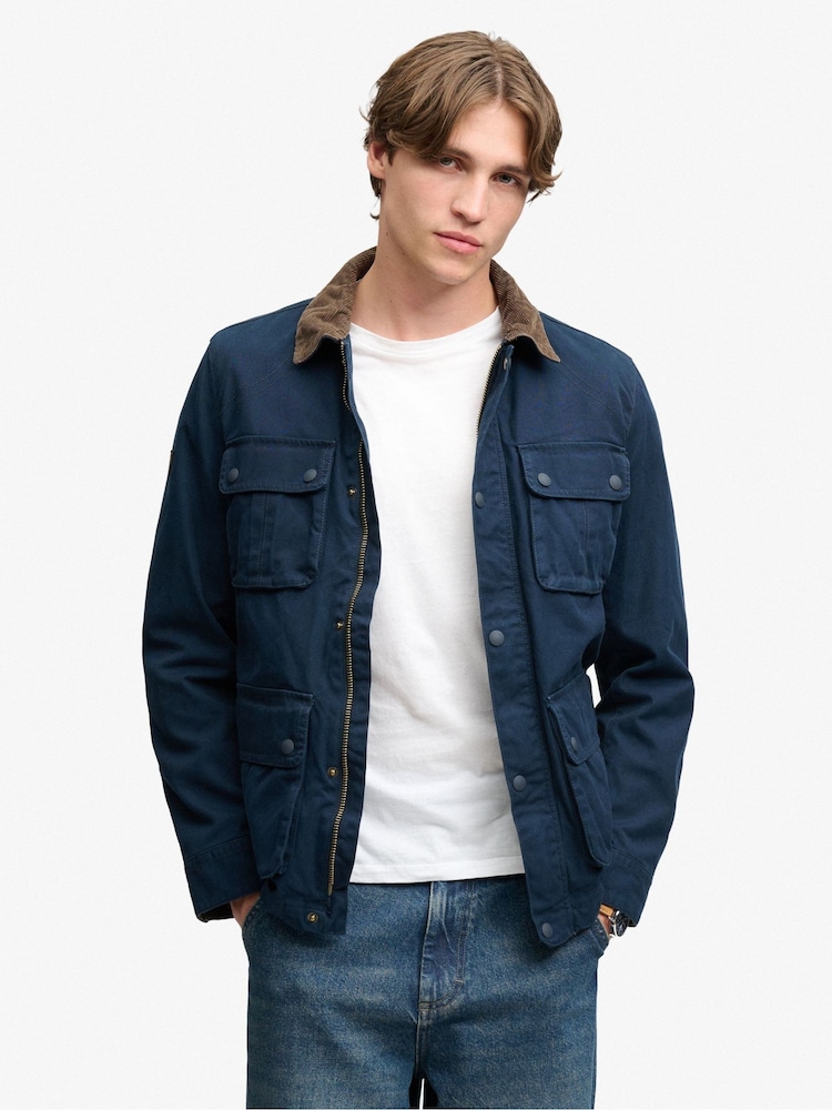 Superdry Blue Preppy Burford Jacket - Image 1 of 9