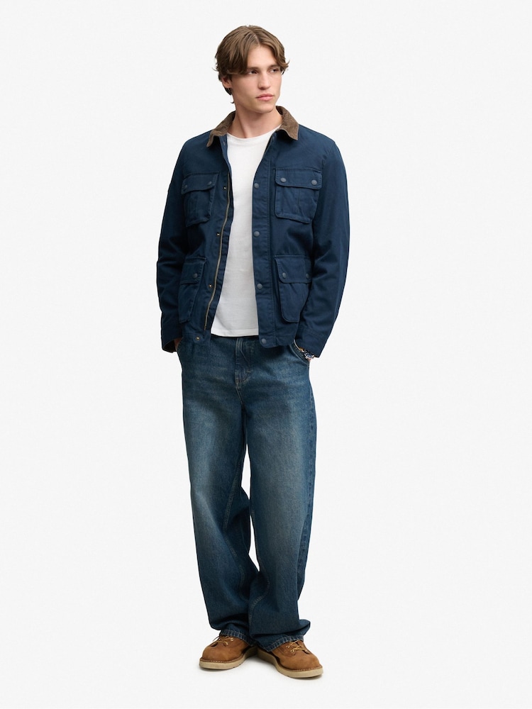 Superdry Blue Preppy Burford Jacket - Image 2 of 9