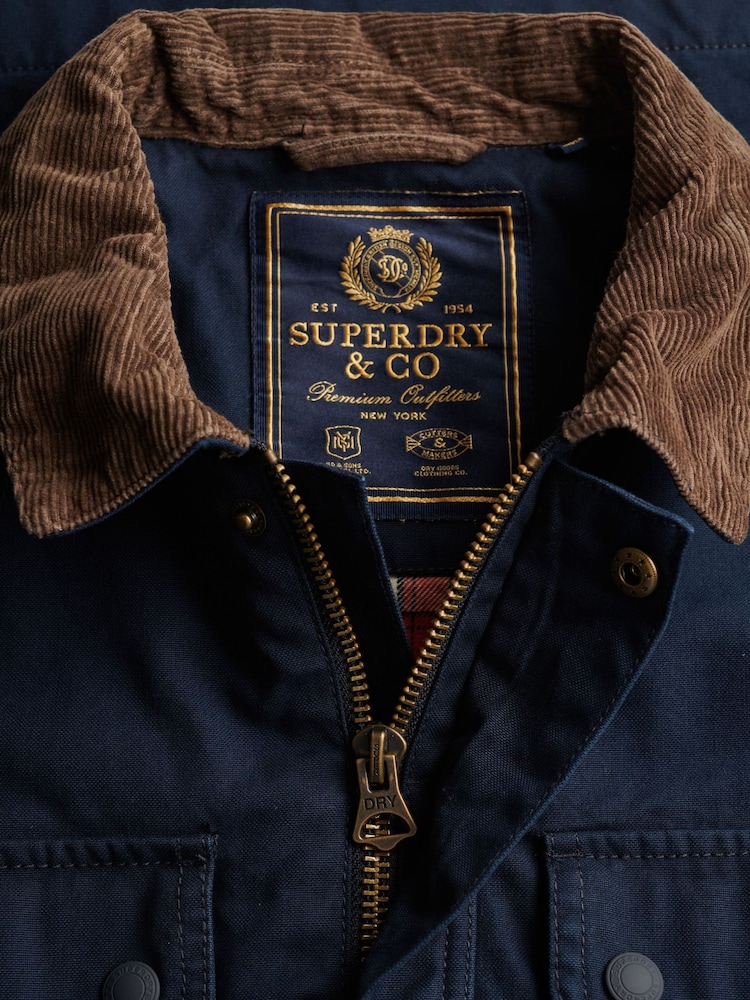 Superdry Blue Preppy Burford Jacket - Image 9 of 9