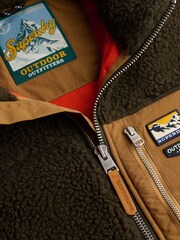 Superdry Brown Mountain Full Zip Fleece - Image 5 of 6