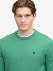 Superdry Green Crew Neck Essential Cotton Jumper - Image 4 of 6