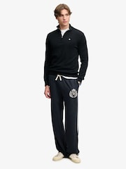 Noir - Pull Superdry Prep Essential en coton à demi-glissière - Image 3 de 7