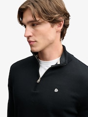 Noir - Pull Superdry Prep Essential en coton à demi-glissière - Image 4 de 7