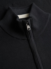 Noir - Pull Superdry Prep Essential en coton à demi-glissière - Image 7 de 7