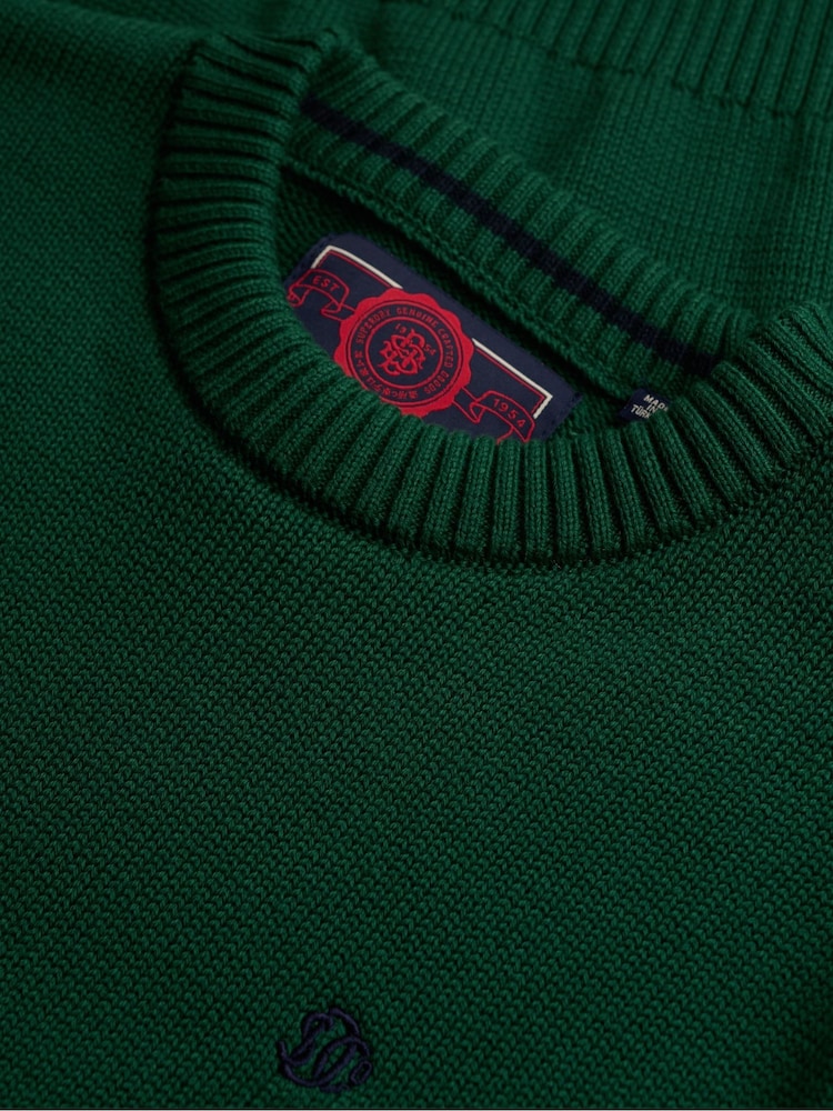 Superdry Green Cotton Jumper - Image 7 of 7