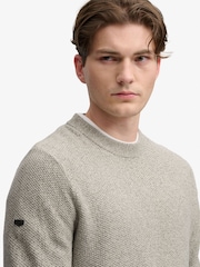 Superdry Grey Texture Knit Jumper - Image 4 of 6