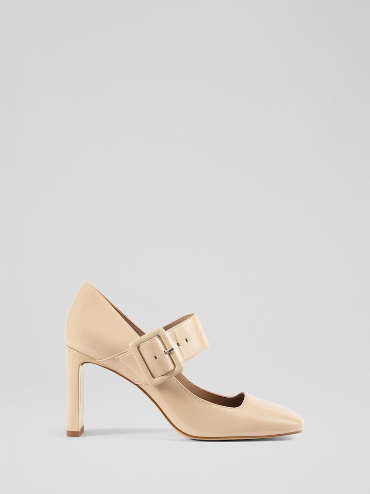 LK Bennett Natural Mary Jane Courts Shoes - Image 1 of 4