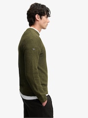 Superdry Dark Green Texture Knit Jumper - Image 5 of 7