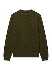 Superdry Dark Green Texture Knit Jumper - Image 6 of 7