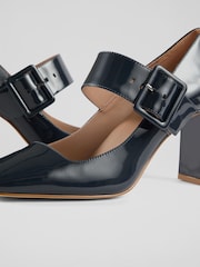 LK Bennett Navy Blue Phoebe Mary Jane Courts - Image 4 of 4