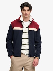 Superdry Blue/Red Tricolour Zip Through Fleece - Image 1 of 4