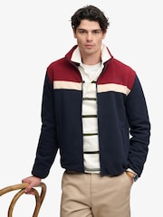 Superdry Blue/Red Tricolour Zip Through Fleece - Image 2 of 4