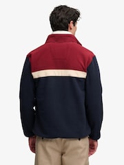 Superdry Blue/Red Tricolour Zip Through Fleece - Image 3 of 4