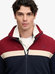Superdry Blue/Red Tricolour Zip Through Fleece - Image 4 of 4