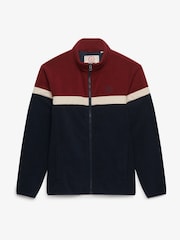 Superdry Blue/Red Tricolour Zip Through Fleece - Image 5 of 6