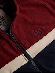 Superdry Blue/Red Tricolour Zip Through Fleece - Image 6 of 6