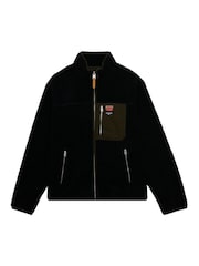 Superdry Black Vintage Retro Full Zip Fleece - Image 1 of 2