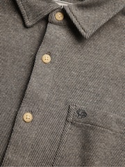 Braun - Superdry Jerseyhemd aus Twill-Tweed - Bild 7 von 7
