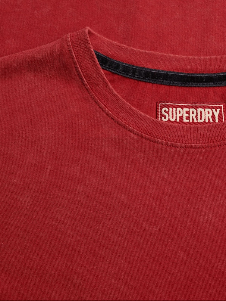 Röd - Superdry Vintage Biker T-shirt - Bild 8 av 8