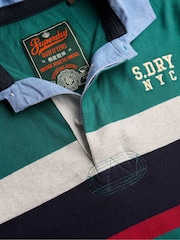 Superdry Green Vintage Chestband Rugby Shirt - Image 6 of 6