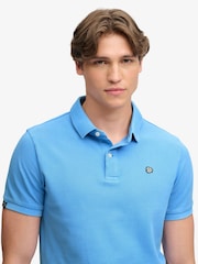 Superdry Light Blue Vintage Destroy Polo Shirt - Image 5 of 7