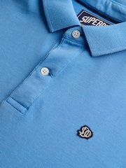 Superdry Light Blue Vintage Destroy Polo Shirt - Image 7 of 7