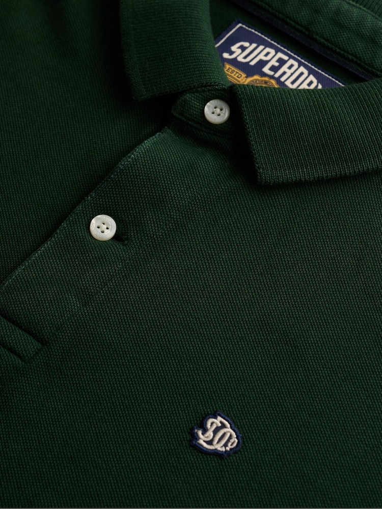 Superdry Dark Green Vintage Destroy Polo Shirt - Image 7 of 7
