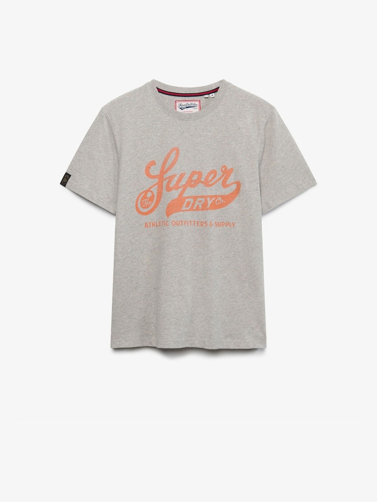 Superdry Grey Vintage Script T-Shirt - Image 7 of 7 Superdry Grey Vintage Script T-Shirt - Image 7 of 7