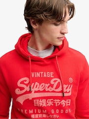 Sarkans - Superdry Vl Classic Hoodies - Attēls 4 no 6