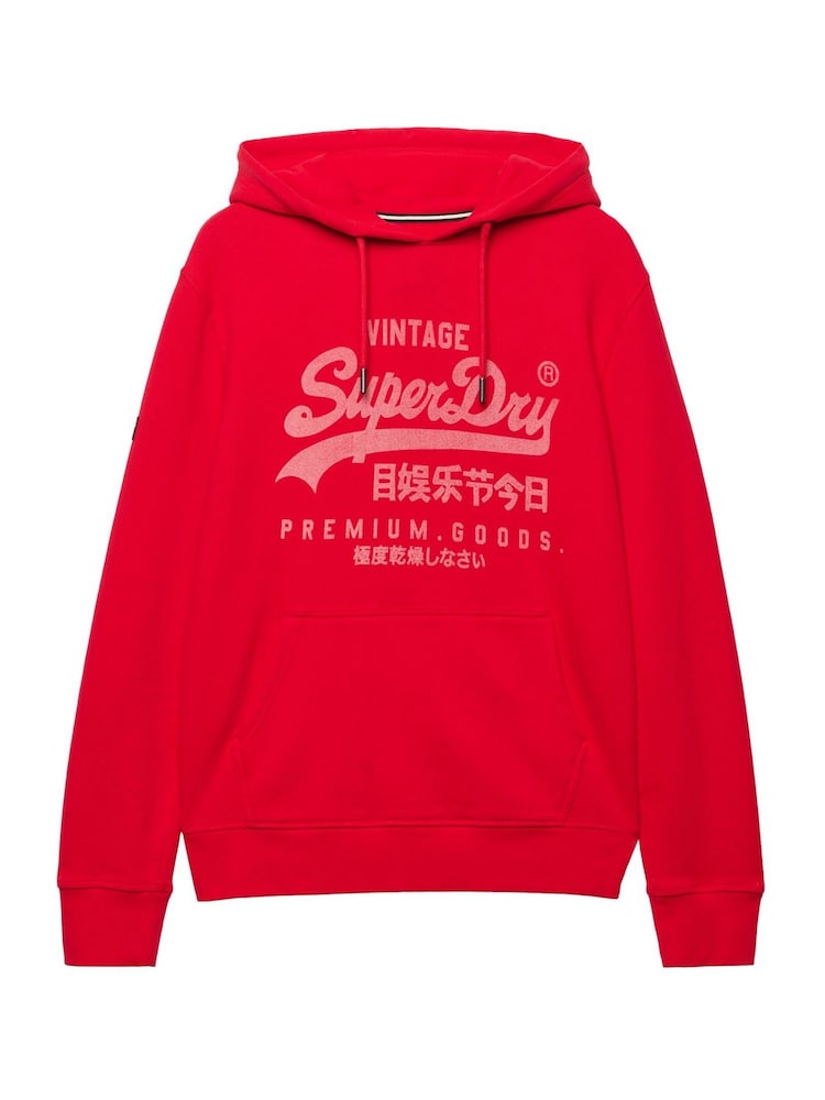 Sarkans - Superdry Vl Classic Hoodies - Attēls 6 no 6