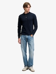 Superdry Blue Woven Placket Grandad Top - Image 3 of 8