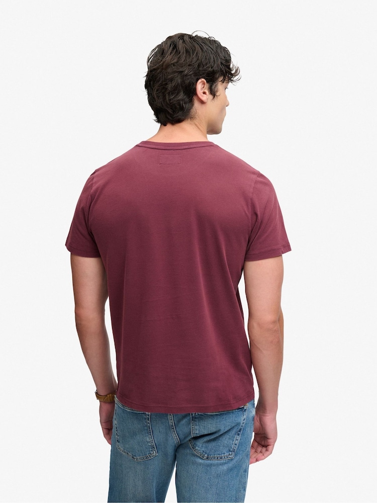 Rojo - Superdry Vintage Workwear Print T-Shirt - Imagen 2 de 7