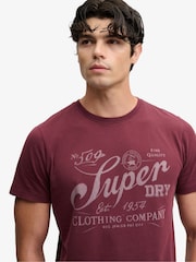Rojo - Superdry Vintage Workwear Print T-Shirt - Imagen 4 de 7