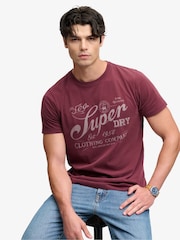 Rojo - Superdry Vintage Workwear Print T-Shirt - Imagen 5 de 7