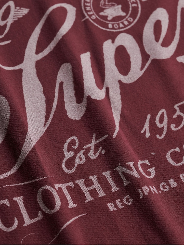Rojo - Superdry Vintage Workwear Print T-Shirt - Imagen 7 de 7