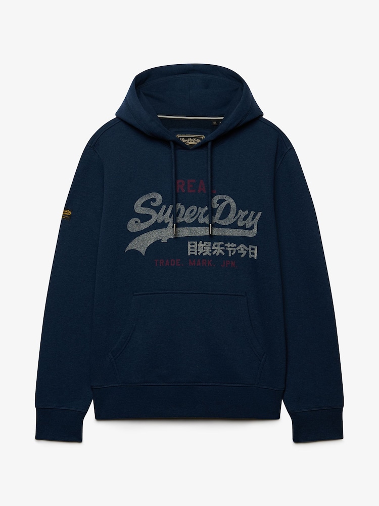 Superdry Blue Vl Heritage Relaxed Hoodies - Image 1 of 2