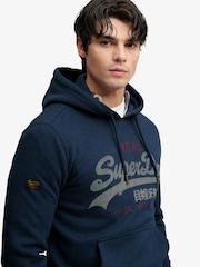 Superdry Blue Vl Heritage Relaxed Hoodies - Image 4 of 6