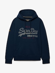 Superdry Blue Vl Heritage Relaxed Hoodies - Image 5 of 6