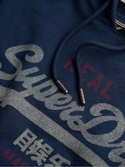 Superdry Blue Vl Heritage Relaxed Hoodies - Image 6 of 6