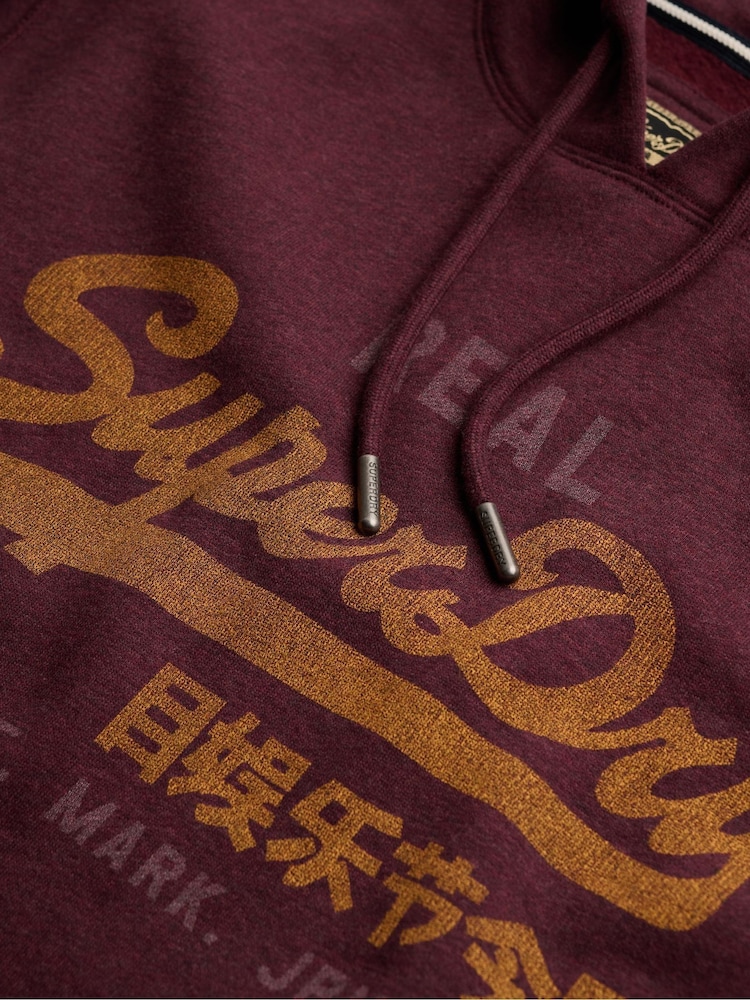 Superdry Red Vl Heritage Relaxed Hoodies - Image 7 of 7 Superdry Red Vl Heritage Relaxed Hoodies - Image 7 of 7