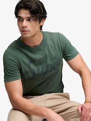 Verde - Superdry Vintage Workwear Print T-Shirt - Imagen 5 de 6