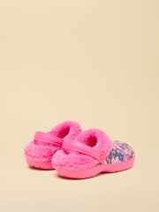 Joules Winter Poole Pink Floral Lined Clogs - Image 2 of 6