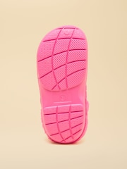 Joules Winter Poole Pink Floral Lined Clogs - Image 4 of 6