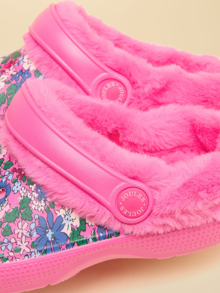 Joules Winter Poole Pink Floral Lined Clogs - Image 6 of 6 Joules Winter Poole Pink Floral Lined Clogs - Image 6 of 6