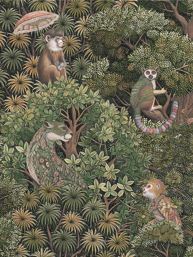 Graham & Brown Green Treetop Troop 10M Wallpaper - Image 2 of 5 Graham & Brown Green Treetop Troop 10M Wallpaper - Image 2 of 5