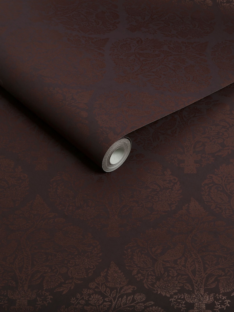 Graham & Brown Fig Woodland Fable Damask 10M Wallpaper - Image 3 of 3 Graham & Brown Fig Woodland Fable Damask 10M Wallpaper - Image 3 of 3