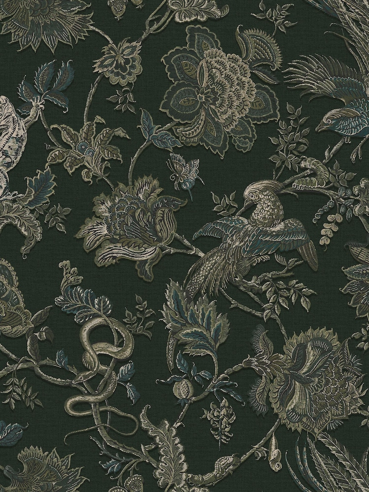 Graham & Brown Emerald Eternal Weave 10M Wallpaper - Image 2 of 3